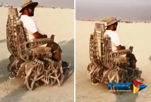 silla de ruedas araña con curioso mecanismo